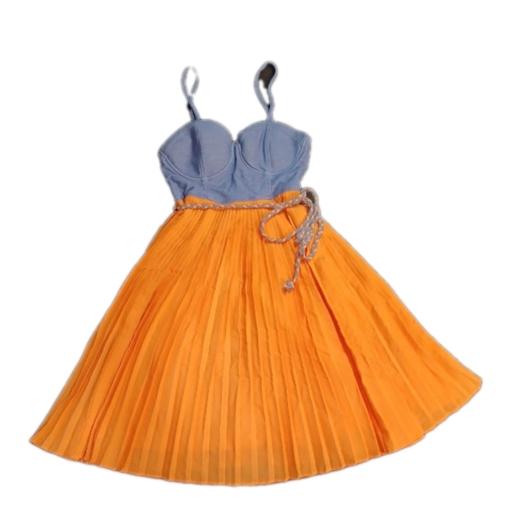 Jessica Simpson Stylish Blue and Orange  Dress